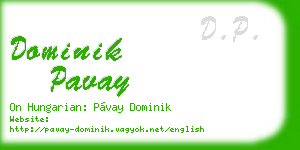 dominik pavay business card