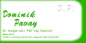 dominik pavay business card